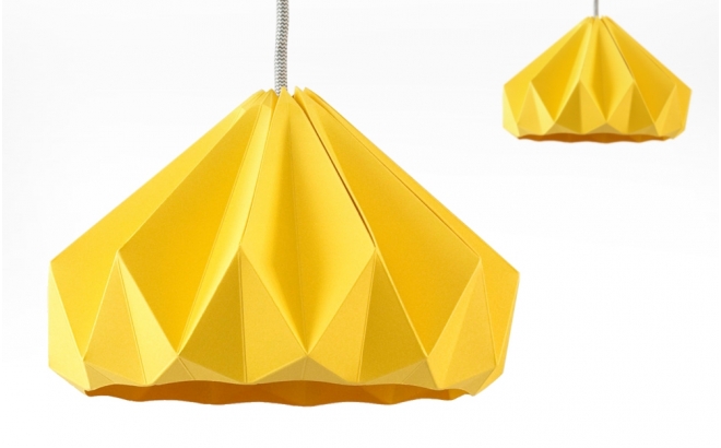 lámpara infantil origami chesnut snowpuppe (amarillo dorado)