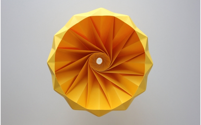 lámpara infantil origami chesnut snowpuppe (amarillo dorado)