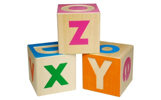 bloques alfabeto de madera