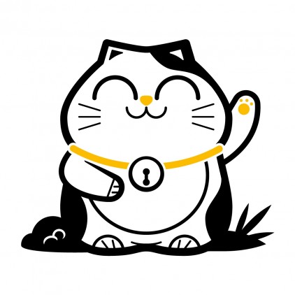 maneki-neko cat asia kids wall decals