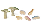 wooden kids toys cheekeyes savannah set