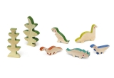 wooden kids toys cheekeyes dinosaurs set