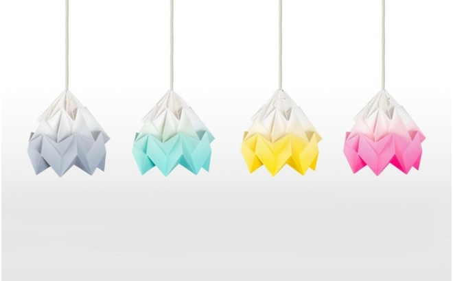 lámpara infantil origami moth gradient snowpuppe (amarillo dorado)