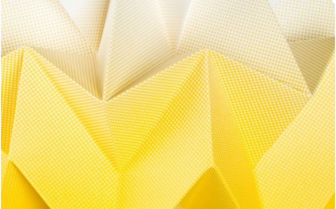 lampe origami enfants moth gradient snowpuppe (jaune doré)