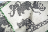 couverture laine bébé enfant klippan jungle gris