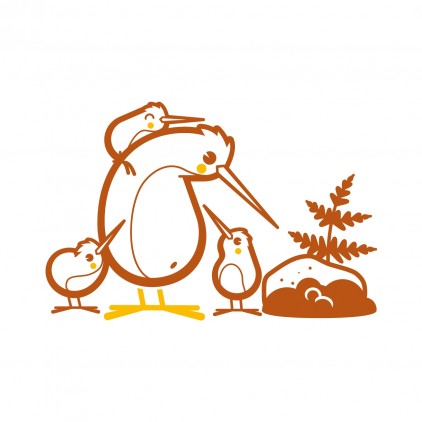 vinilo infantil bebé familia kiwi tema Australia