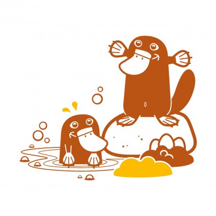 platypus baby kids wall decal Australia theme