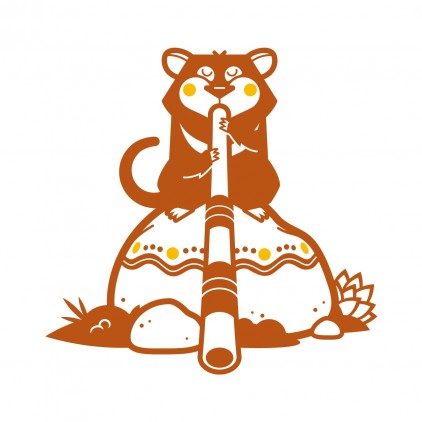 vinilo infantil bebé diablo de tasmania tema Australia