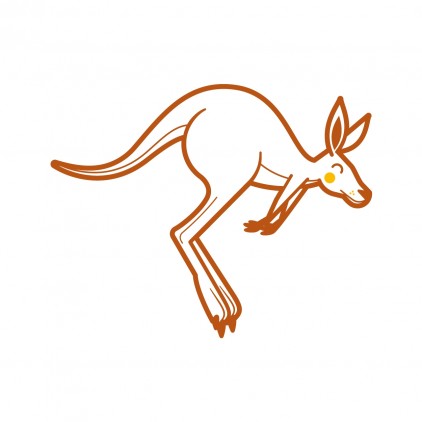 sticker enfant bébé petit kangourou theme Australie