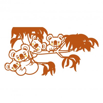 sticker famille koala