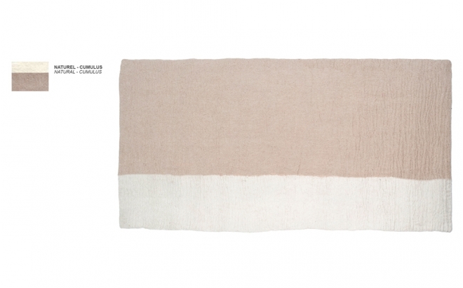 alfombra infantil rectangulo de fieltro natural beige Potala por Muskhane