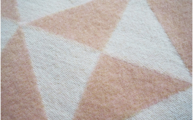 wool blanket twist a twill (powder pink)