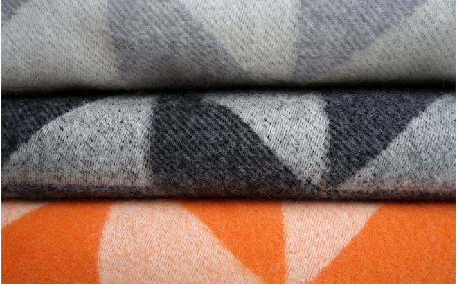 wool blanket twist a twill (dark gray)