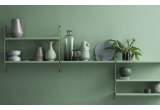 children's room wall shelves string pocket green