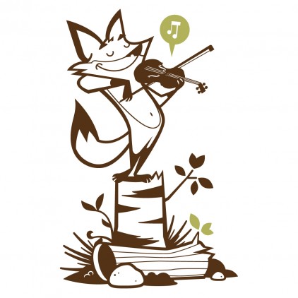 fox kids wall decals, forest animals theme room