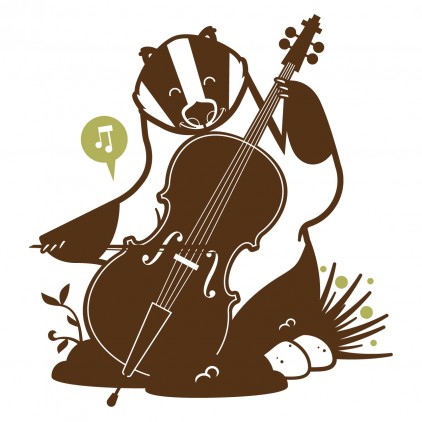 badger kids wall decals, forest animals theme room