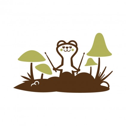 forest animals kids wall decals, weasel stickers