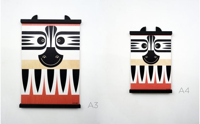 wooden poster print minipic zebra
