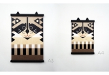 wooden poster print minipic raccoon