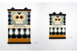 wooden poster print minipic owl