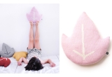 leaf pillow for kids room and nursery by Main Sauvage