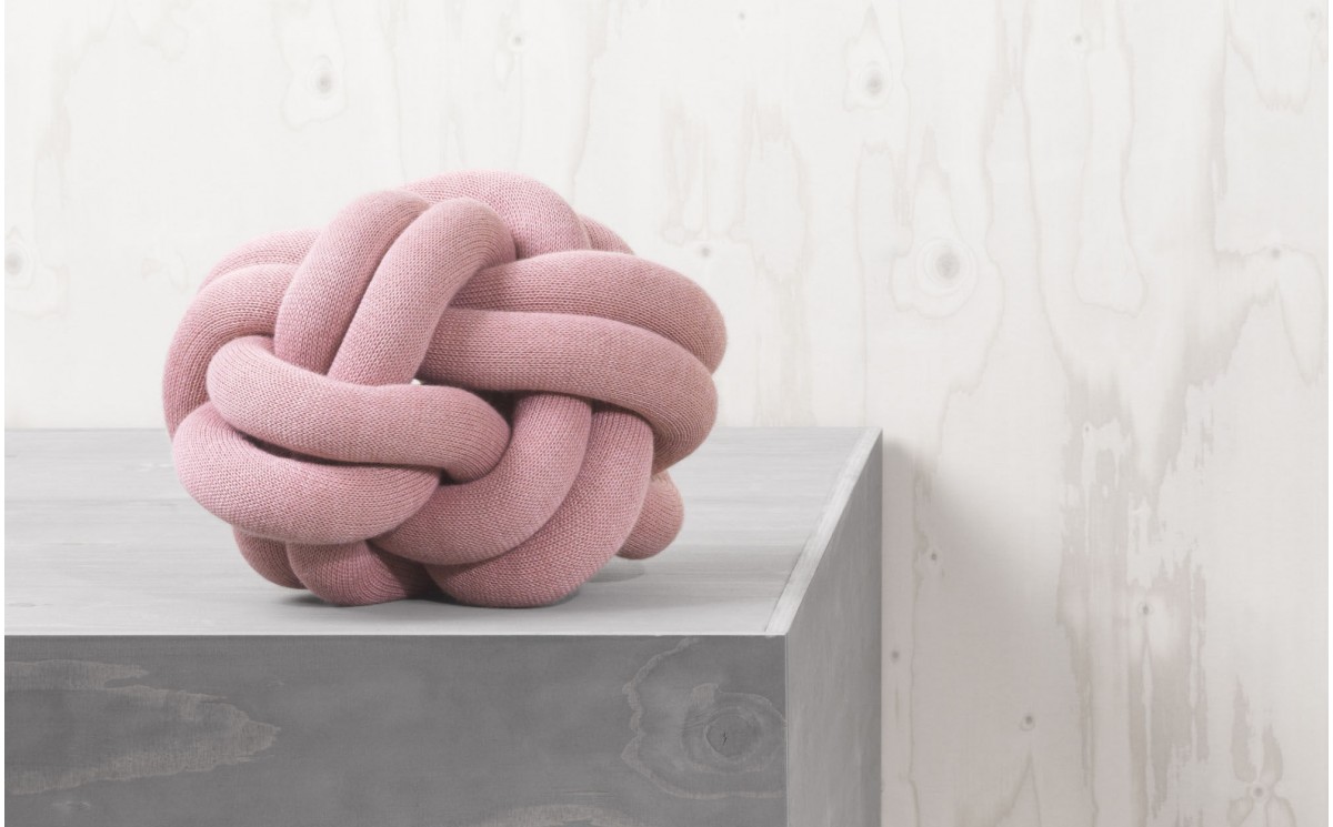 Pink knot sales pillow