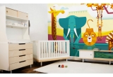 Fresque Murale Papier Peint Enfants Savane Jungle Safari