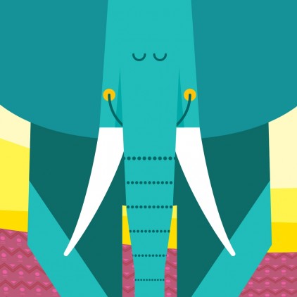 Mural Infantil Papel Pintado a Medida elefante