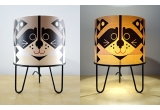 lampe enfant Minilum Raton Laveur, bois et metal noir