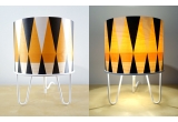 lamp for kids Minilum Tiger geometric pattern and white metal base