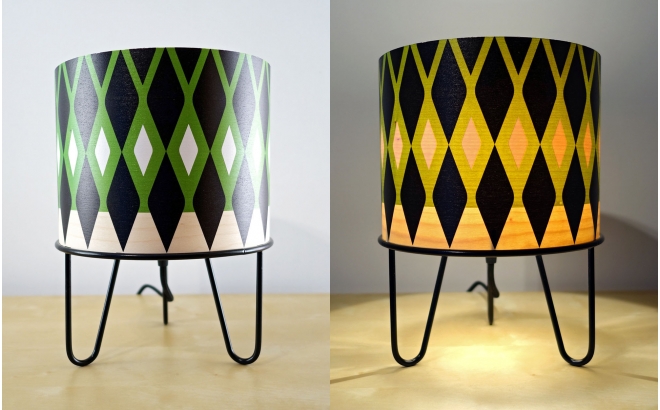 kids lamp Minilum with wooden lampshade