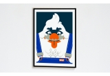 big foot (joking) yeti Kids Silkscreen Art Print