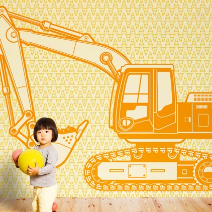 wallpaper mural excavator