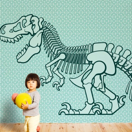 fresque papier-peint dinosaure