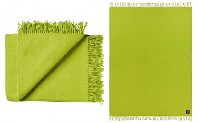 manta para niños de lana virgen de alta calidad amarillo verde
