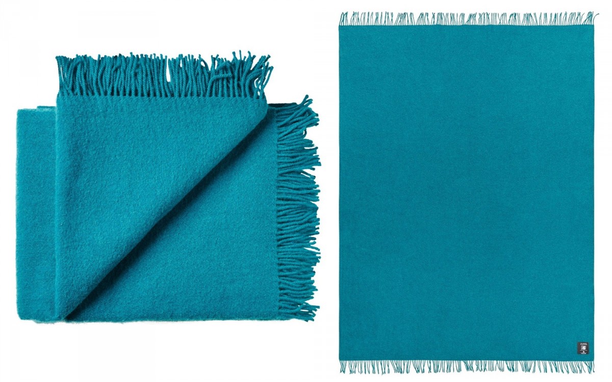 couverture enfant en laine (turquoise)