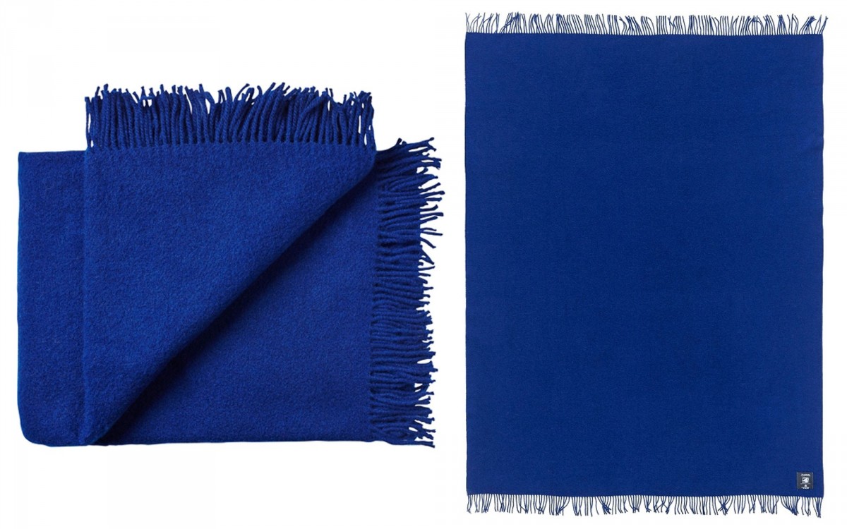 wool toddler blanket (royal blue)