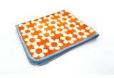 baby children kids cotton blanket klippan flower power orange