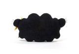 cojin peluche felpa nube negro para bebé y niños por Noodoll