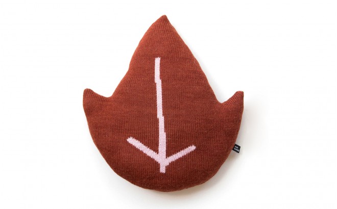 red leaf pillow for kids room and nursery by Main Sauvage