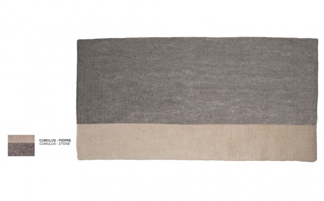 alfombra infantil rectangulo de fieltro gris piedra Potala por Muskhane