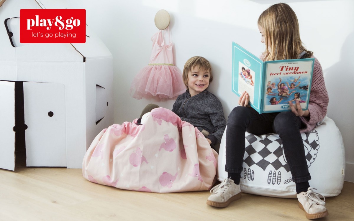 pink elephant storage bag and play mat