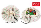 Sac Rangement de Jouets et Tapis de Jeux Play and Go Flamant Rose