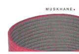 cestas infantiles reversibles de fieltro rosa S por Muskhane
