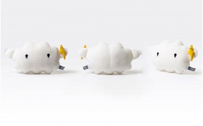 cloud plush toy for babies and kids Ricestorm white by Noodoll