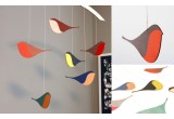 wooden bird mobile for baby nursery decoration