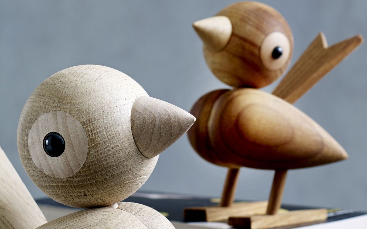 oiseau en bois Gunnar Florning