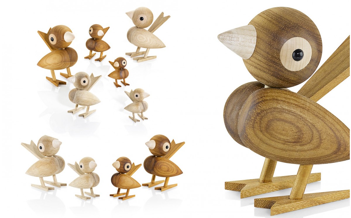 Sperling pájaro personaje madera robots madera personaje decorativas Bird gorrión clip marrón
