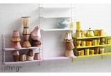 kids room shelves string pocket pink