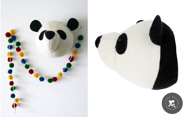 Felt Animal Heads by Fiona Walker, Panda